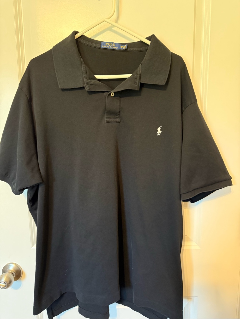 Polo by Ralph Lauren Men's Black Polo with White Pony Logo